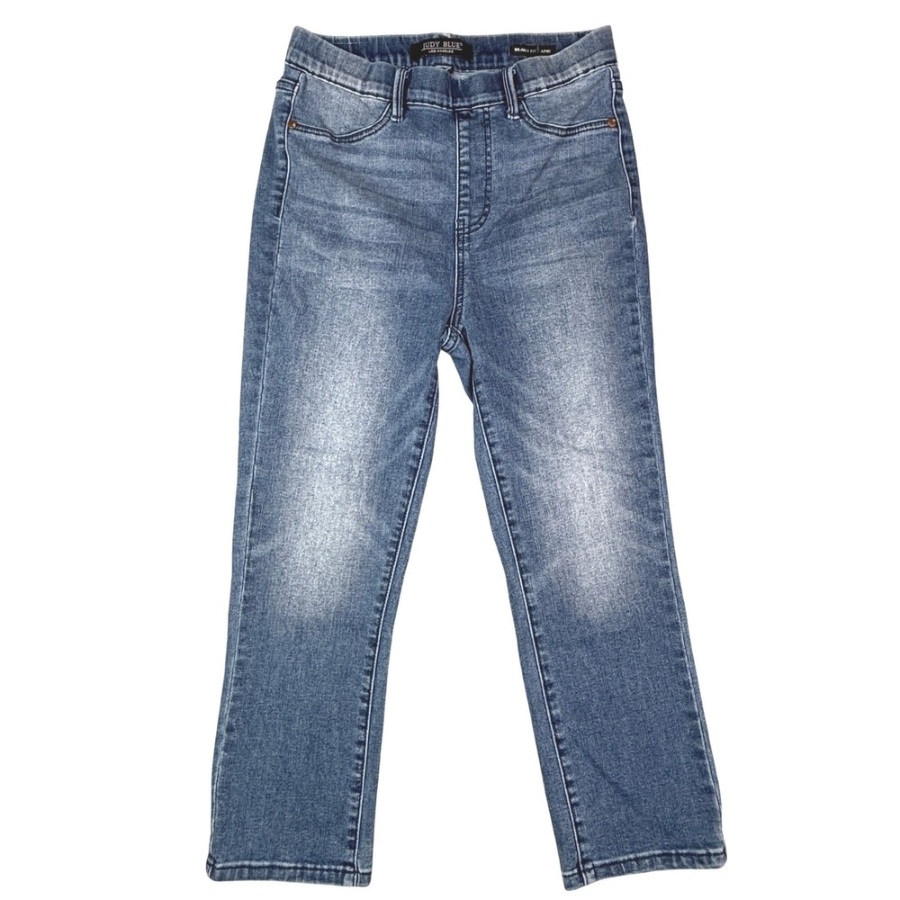 Judy Blue Skinny Fit Capri Jeans Medium Wash Pull On High Rise JB78111 Size 3/26